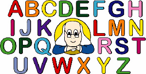 Färglatt alfabet.